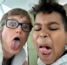 Photo of Molly Booker and Lucy making faces